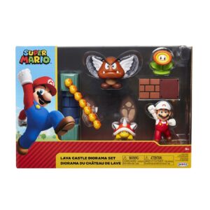 Super Mario Lava Castle Diorama Set 5pz
