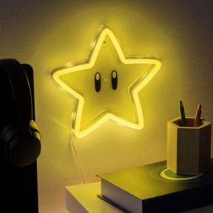 Paladone Lampada Neon da Muro Super Mario Super Star